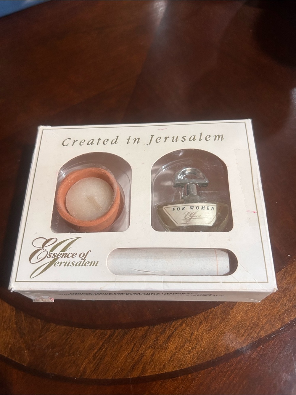 Vintage NEW Essence of Jerusalem Gift Set - Cream and Brown